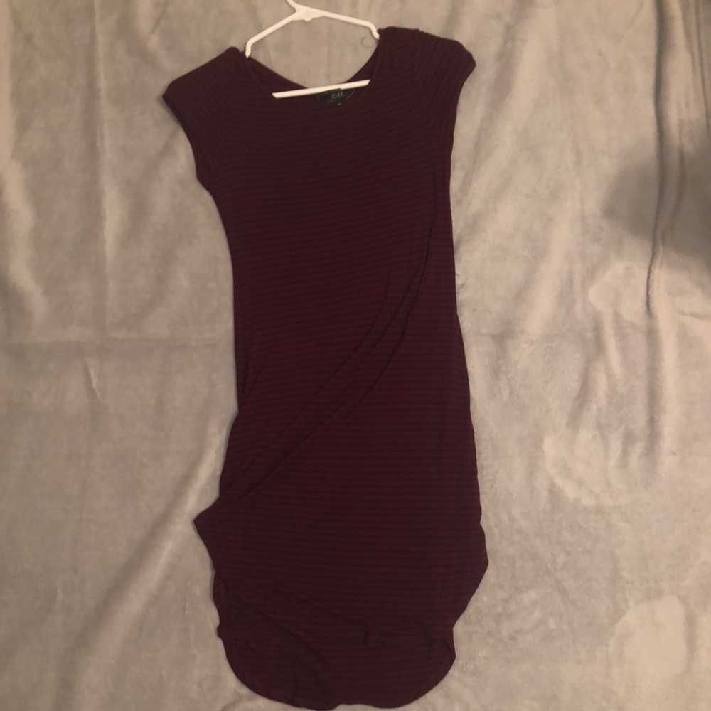 Black and purple pencil dress